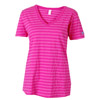 LADIES STRIPE TEE - PINK